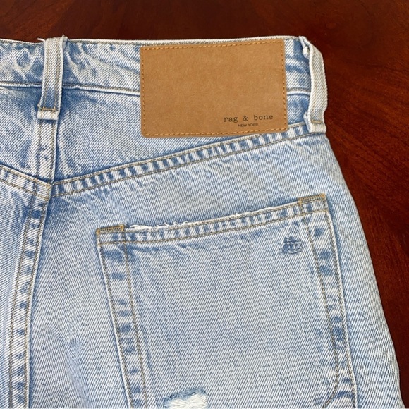 Rag & Bone Blue Denim Shorts MAYA WALKING SHORTS - Picture 4 of 9